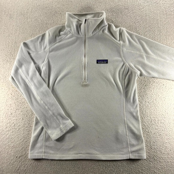 Patagonia Sweaters - Patagonia Micro D Fleece Sweater Womens Small‎ Birch White Outdoor Quarter Zip